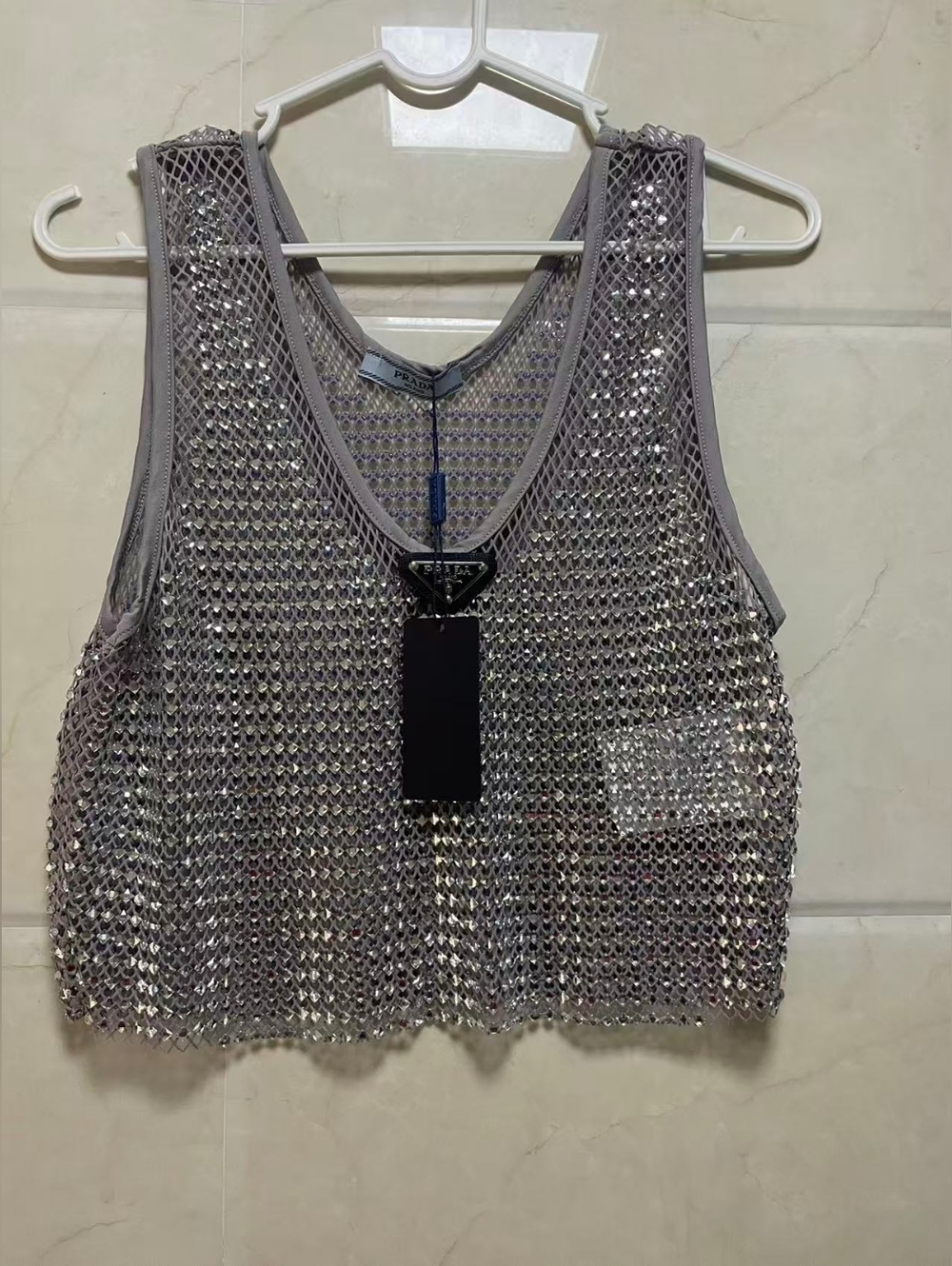 Prada  Openwork crop top